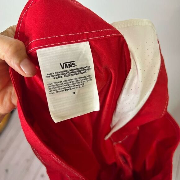 Vans Off The Wall Red Board Shorts Swim Trunks NWT 34 - Picture 8 of 8